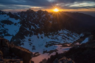 sunset over the Bielovodská valley