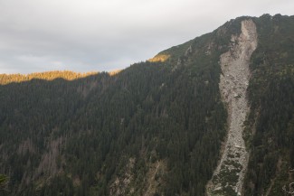 Large rockfall in Ucisoara